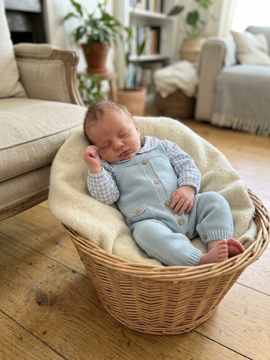 Salopette e camicia celeste, polvere per bambino disponibile da tre mesi fino a 12 mesi