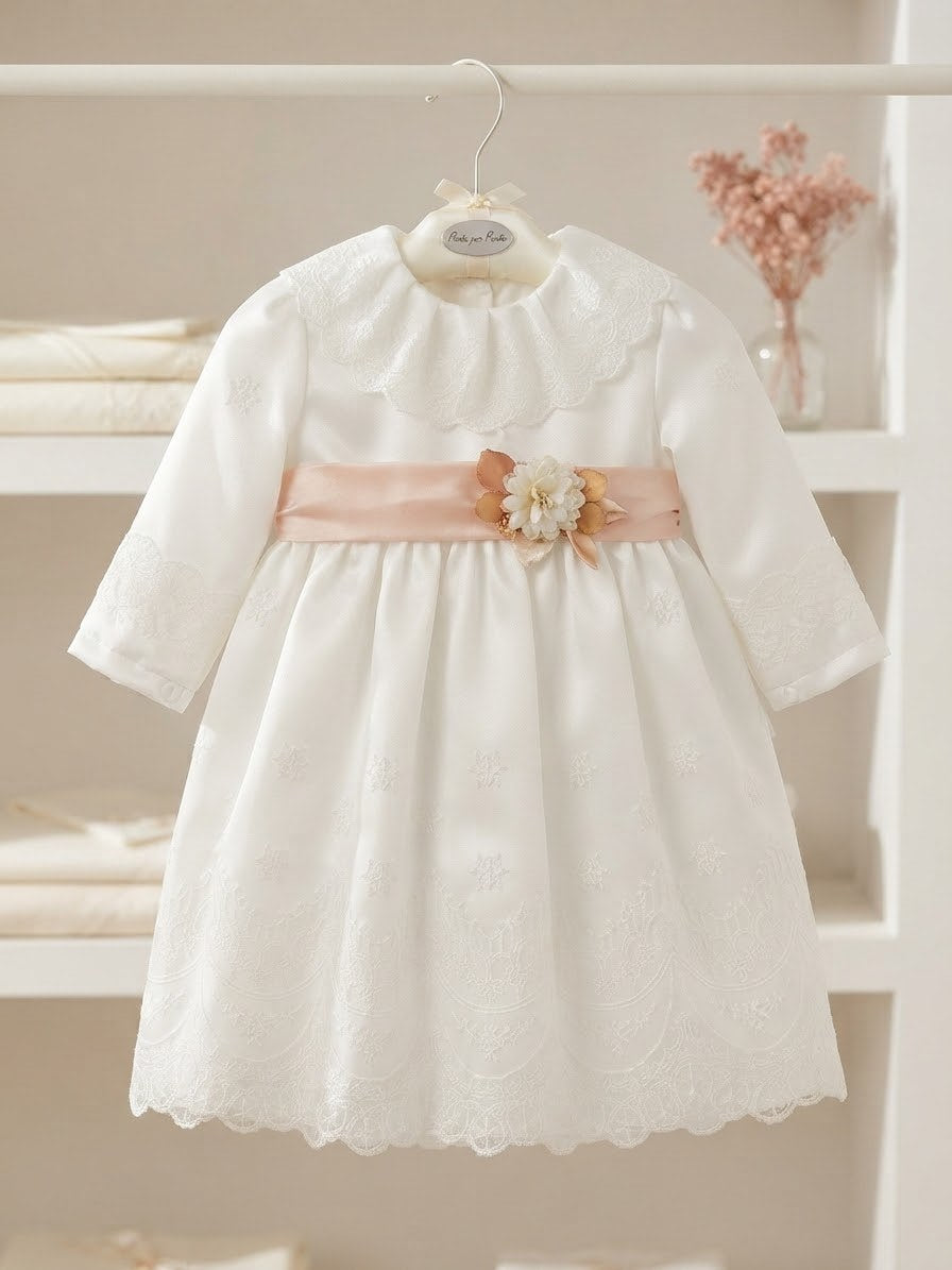 Abito bimba con manica lunga bianco